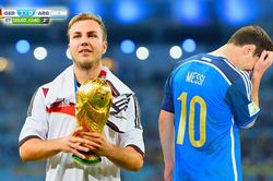 Gotze ăn mừng khi Messi vô địch World Cup