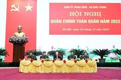 Tổng Bí thư Nguyễn Phú Trọng dự, chỉ đạo Hội nghị Quân chính toàn quân năm 2022