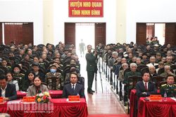 Nho Quan gặp mặt cán bộ quân đội nghỉ hưu, nghỉ công tác trên địa bàn huyện