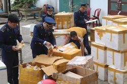 Thu giữ hơn 6 tấn thực phẩm đông lạnh bốc mùi hôi, không có hóa đơn, chứng từ