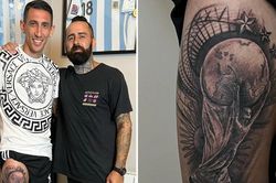 Di Maria lộ hình xăm 'khủng' sau chức vô địch World Cup