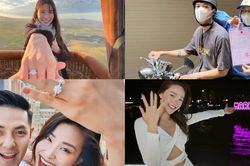 Diễm My 9X được cầu hôn trên khinh khí cầu và những màn báo 'tin hỷ' náo loạn Vbiz