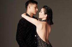Lệ Quyên khoe vai trần, e ấp bên tình trẻ trước khoảnh khắc đón chào năm mới