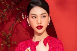 Siêu mẫu Quỳnh Hoa sắc lạnh, dịu dàng trong tà áo dài Tết