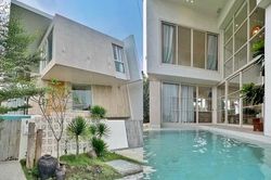 Thiết kế nhà hình hộp, có bể bơi trên cao cực ấn tượng