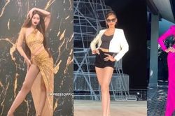 Hoa hậu Đỗ Thị Hà, Thanh Thủy khoe đôi chân cực phẩm qua ống kính cam thường