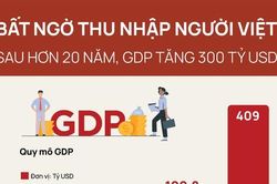 Bất ngờ thu nhập người Việt sau hơn 20 năm GDP tăng 300 tỷ USD