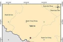 Nghệ An lại động đất