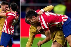 Màn đấu vật hài hước khiến sao Barca và Atletico bị đuổi