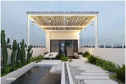 Nhà phố xử lý nhược điểm thiếu sáng, có rạp chiếu phim và hồ bơi 'ngàn sao'