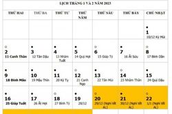 Lịch nghỉ Tết Nguyên đán 2023 kéo dài 7 ngày