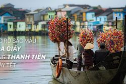 Rực rỡ sắc màu hoa giấy làng Thanh Tiên ngày tết