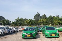 Tài xế taxi ở sân bay Tân Sơn Nhất phấn khởi khi có bãi đỗ xe miễn phí