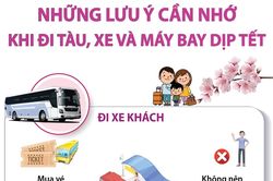 Những lưu ý cần nhớ khi đi tàu, xe và máy bay dịp Tết