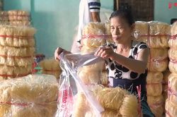Làng miến Tân Biên tất bật vào mùa Tết
