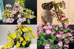 Ngắm bonsai bằng đất sét độc đáo hút khách chơi Tết 2023