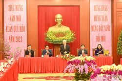 Tổng Bí thư Nguyễn Phú Trọng chúc Tết các đồng chí lãnh đạo, nguyên lãnh đạo Đảng, Nhà nước