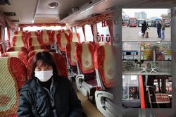 Bến xe Hà Nội vắng lặng chiều 29 Tết, xe xếp hàng dài chờ khách...