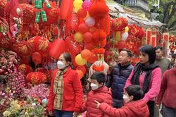 Dạo chợ hoa xuân giữa phố cổ Hà Nội