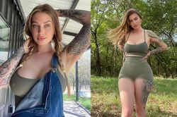 Đỏ mặt hot girl xinh đẹp mặc hở bạo khoe body chốn thôn quê