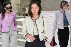 Biến ảo với áo khoác vải tweed trẻ trung để đi du xuân