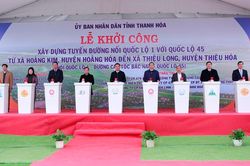 Thanh Hóa khởi công xây dựng tuyến đường hơn 1.400 tỷ đồng nối Quốc lộ 1A và Quốc lộ 45