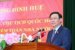 Chủ tịch Quốc hội Vương Đình Huệ đề nghị Kiểm toán Nhà nước 'mài sắc vũ khí công khai minh bạch'