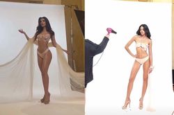 Hé lộ hậu trường chụp ảnh bikini của dàn thí sinh Miss Charm: Body tượng tạc gây 'nghẹt thở'