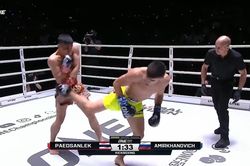 Võ sĩ xoay người tung cú đá tuyệt đỉnh, hạ gục đối thủ