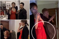 HOT: Hari Won lộ bụng lùm xùm trong sinh nhật Trấn Thành