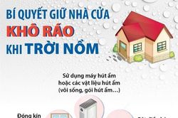 Những bí quyết giữ nhà cửa khô ráo khi trời nồm