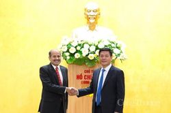 Bộ trưởng Nguyễn Hồng Diên làm việc với Đại sứ Ấn Độ tại Việt Nam