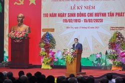 Kỉ niệm 110 năm ngày sinh đồng chí Huỳnh Tấn Phát