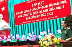 Quân khu 7 gặp mặt tướng lĩnh, cán bộ cao cấp quân đội nghỉ hưu