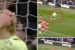 Haaland bỏ lỡ 2 cơ hội khó tin trước Nottingham Forest