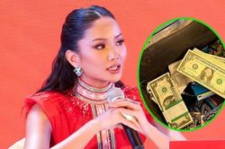H'Hen Niê bất ngờ khi được khán giả tặng xấp tiền USD
