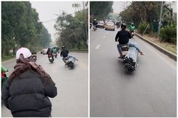 'Người vận chuyển' lạng lách trên phố HN khiến netizen hú hồn