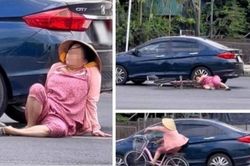 Diễn biến mới vụ người phụ nữ đạp xe ngược chiều va chạm với ô tô gây 'bão' MXH