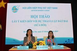 Bà Rịa-Vũng Tàu: Hội LHPN đóng góp ý kiến về Dự thảo Luật Đất đai (sửa đổi)