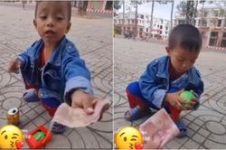 Bé 5 tuổi khó khăn đi bán vé số nhất quyết cho tiền người khác rồi nói một câu khiến ai nấy chết lặng