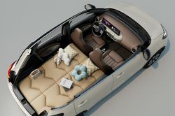 Xe điện mini bán kèm giường hơi cho 2 người