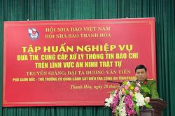 Tập huấn nghiệp vụ báo chí trong lĩnh vực ANTT