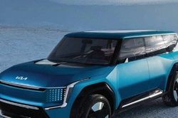 Xe điện KIA EV9 lần đầu lộ diện công khai không ngụy trang