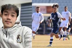 Bị Đức Huy trêu chọc sau trận ra mắt ở K-League 2, Văn Toàn thốt lên: 'Ngã chảy cả máu mà'