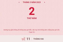 Lịch âm hôm nay 2/3: Không nên làm việc lớn