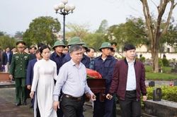 Chính trị - Xã hội Chính trị - Xã hội Truy điệu, an táng hài cốt liệt sĩ tại Nghĩa trang TX. Hương Thủy