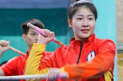 Cách tập luyện 'dị' của đội tuyển Võ gậy Việt Nam trước thềm SEA Games