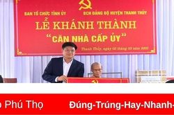 Ban Tổ chức Tỉnh ủy bàn giao 'Căn nhà cấp ủy' tại huyện Thanh Thủy