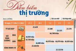 Diễn biến thị trường từ 27-2 đến 3-3-2023
