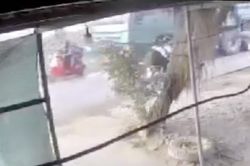 Video trước lúc ô tô tải tông xe máy khiến 3 mẹ con tử vong khi đến trường